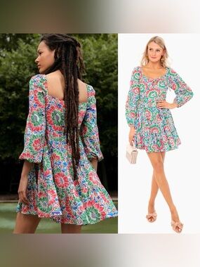 RIXO Roxy floral mini dress
